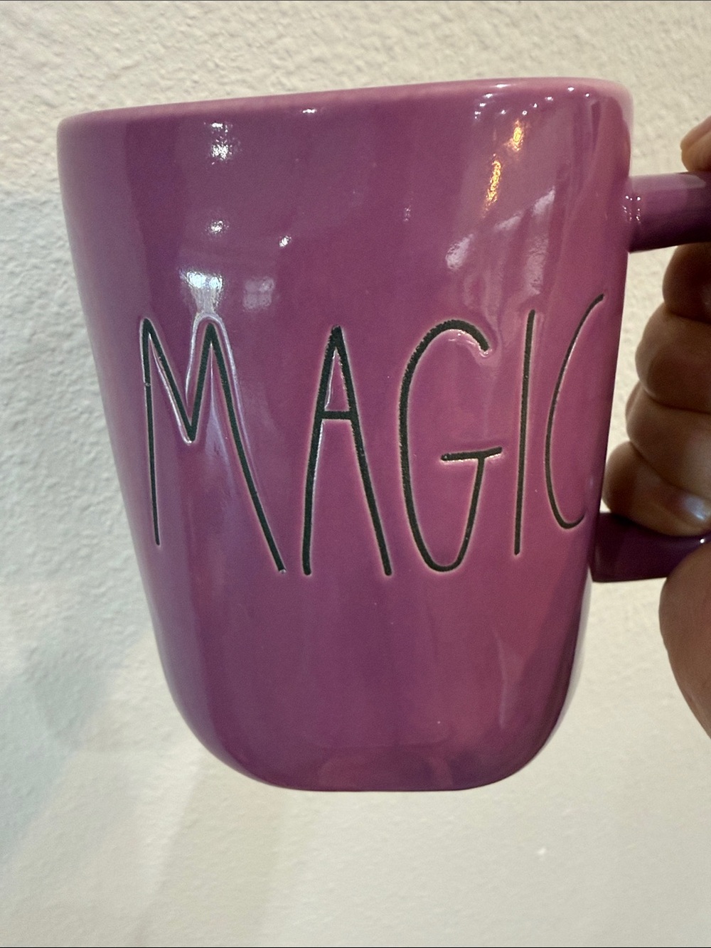 RAE DUNN HALLOWEEN Purple Magic & Orange Fang-Tastic Ceramic Mugs SET OF 2 NWT - Picture 2 of 10